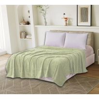 Patura Cocolino UNI pentru pat dublu 200x230 cm, model fluturi Verde